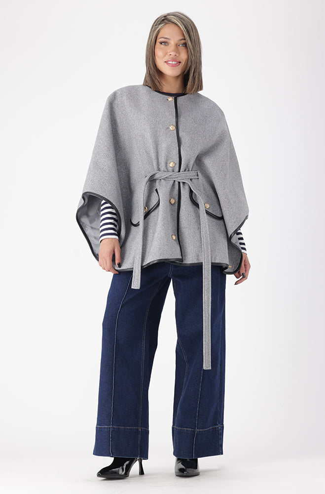 MAREN MELTON BELTED PONCHO – Dunns