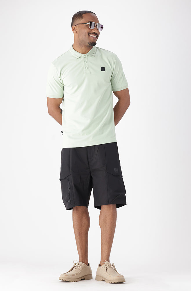 PIQUE BASIC GOLFER LT TEAL-TEAL