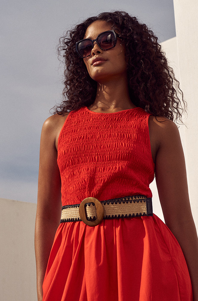 RAFIA ELASTICATED BELT