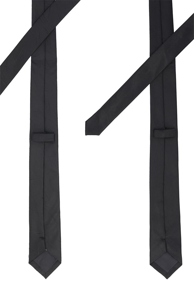 ZAIN 2-PACK TEXTURED TIE SET - BLACK