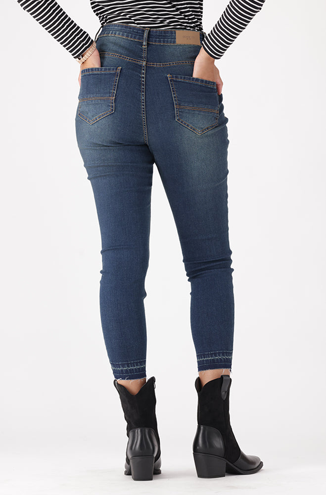 JOSIE DENIM HIGH RISE UNCLIPPED SKINNY