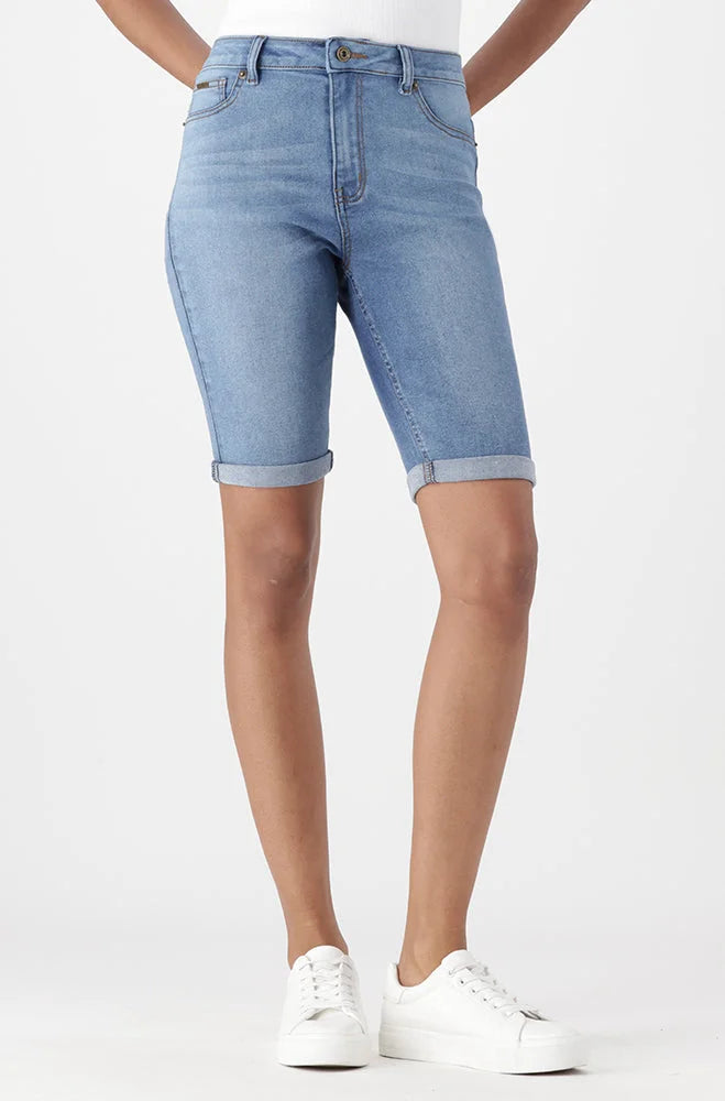 Ladies | Jenner Bermuda Shorts _ 151304 Mid Wash