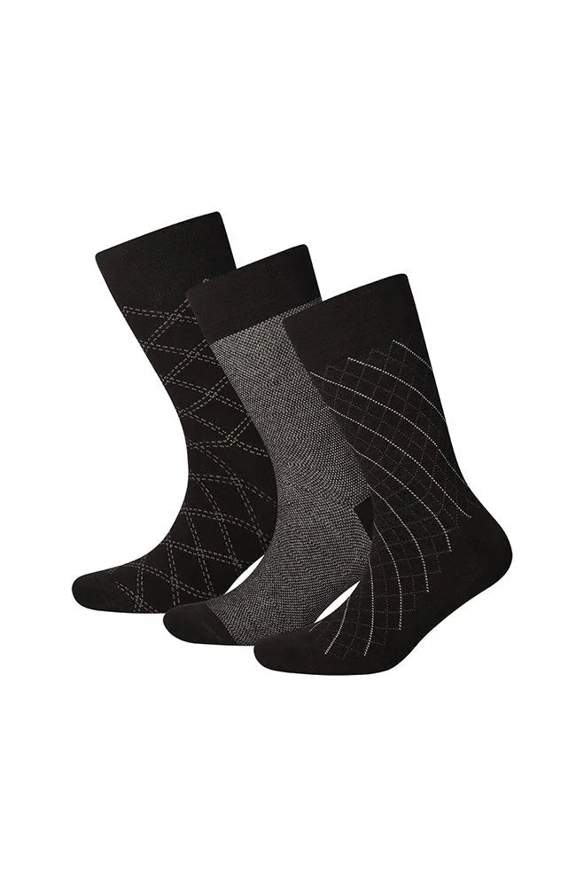 Dunns Clothing | Underwear | Waris Socks 3pk _ 148821 Black