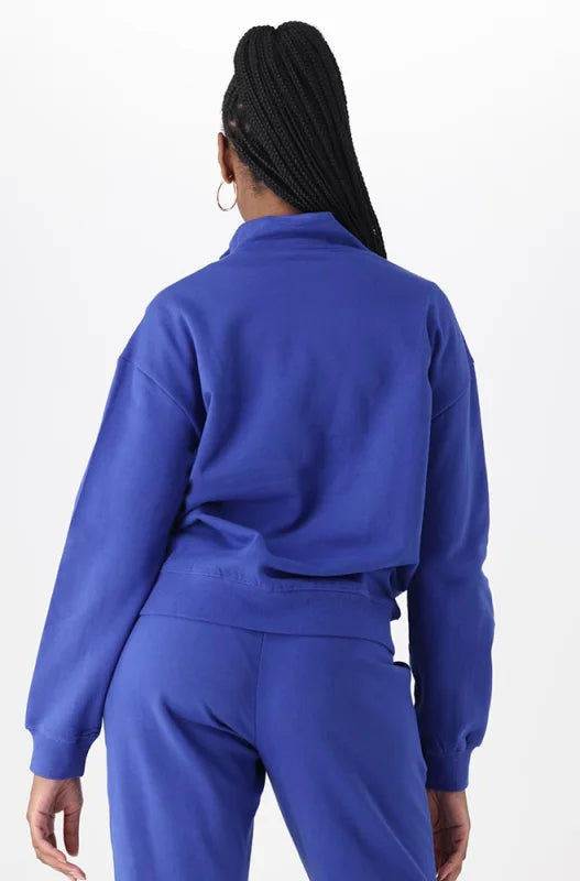 Dunns Clothing | Ladies | Emma Fleece Quarter Zip Top _ 145477 Cobalt
