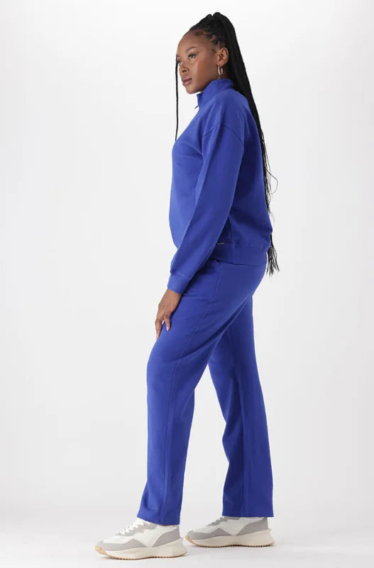 Dunns Clothing | Ladies | Emma Fleece Quarter Zip Top _ 145477 Cobalt