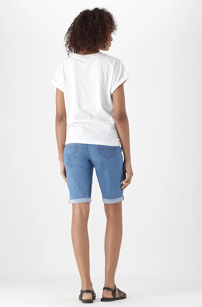 Dunns Clothing | Ladies | ALICE SPARKLE TIE HEM T-SHIRT _ 151183 White