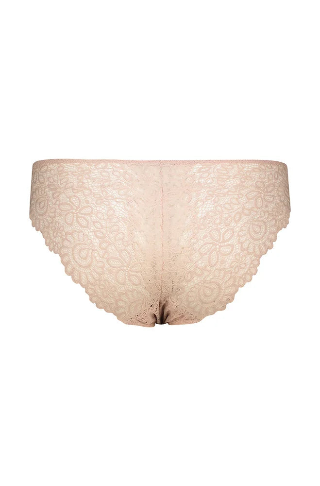 Dunns Clothing | Underwear | Ally Lace Insert Front/Back Bikini _ 155448 Pink