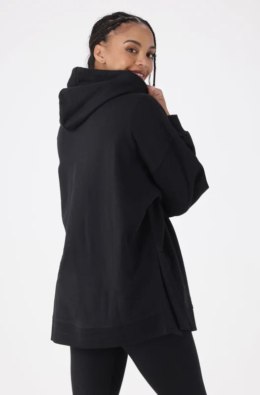 Dunns Clothing | Ladies | Alora Oversized Fleece Hoodie _ 145463 Black