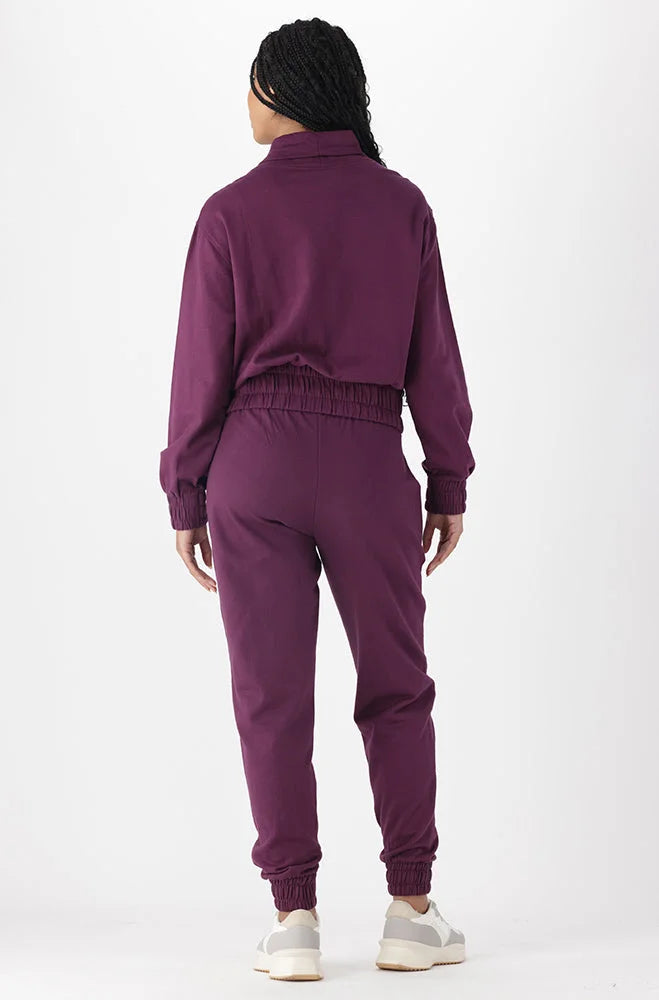 Dunns Clothing | Ladies | Amaya Poloneck Fleece Top _ 145514 Purple
