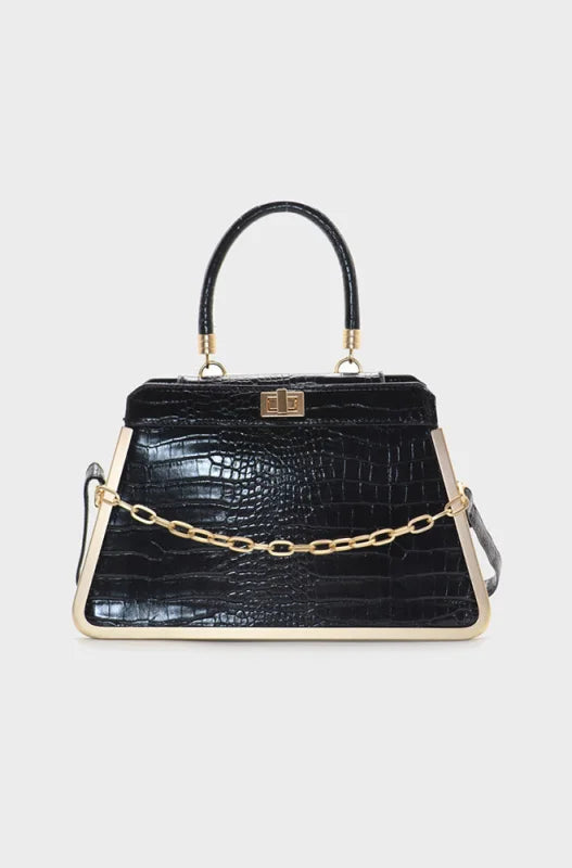 Dunns Clothing | Accessories | Angie Top Handle Structured Bag _ 147747 Black