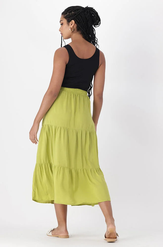 Ladies green maxi skirt deals