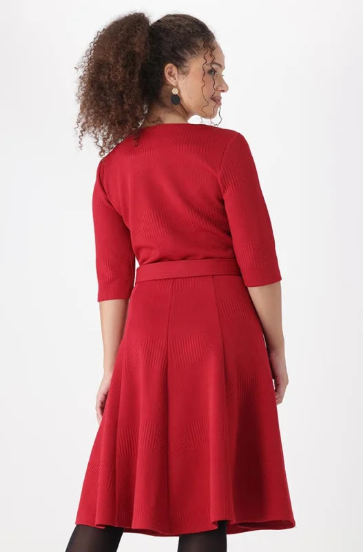 Dunns Clothing | Ladies | Arden Flair Dress _ 138985 Red