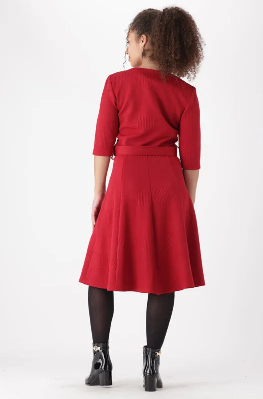 Dunns Clothing | Ladies | Arden Flair Dress _ 138985 Red