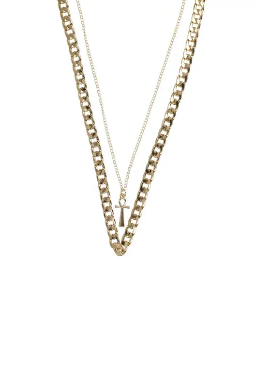 Dunns Clothing | Accessories | Atwood Double Layered Necklace _ 122125 Gold