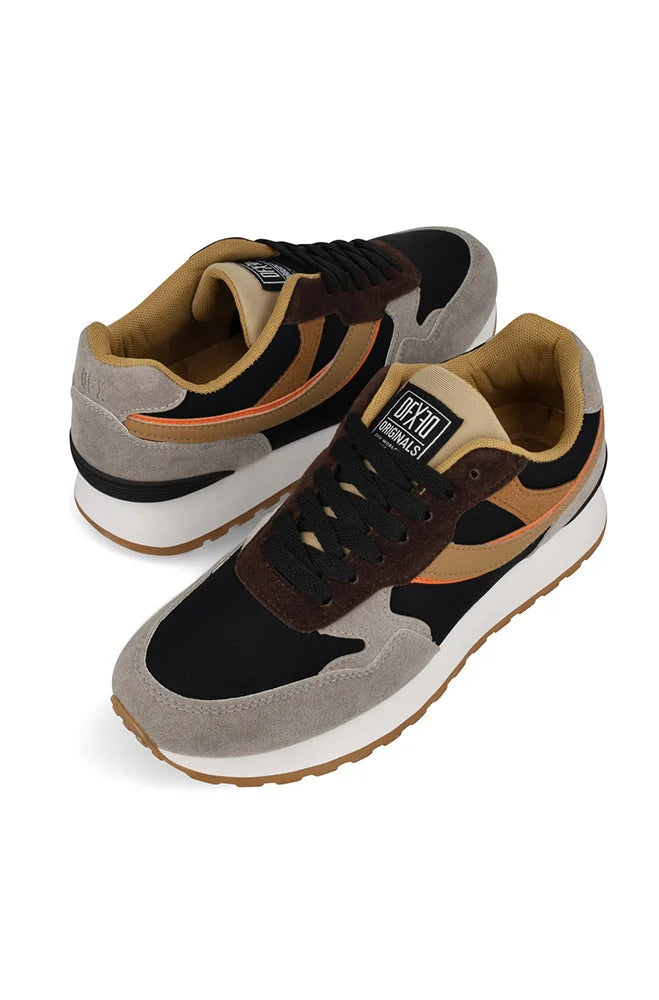Dunns Clothing | Footwear | Austin Multi Panel Retro Sneaker _ 150483