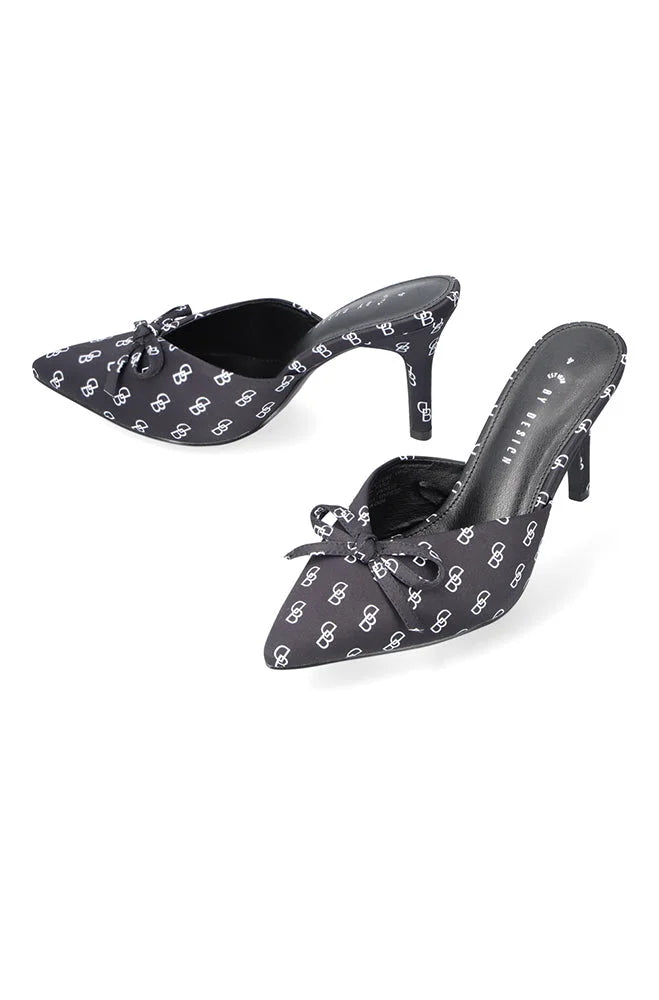 Dunns Clothing | Footwear | Ava Printed Heel _ 150131 Black