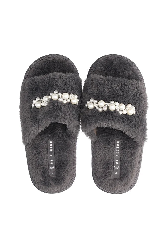 Dunns Clothing | Footwear | Berry Slipper _ 153459 Charcoal