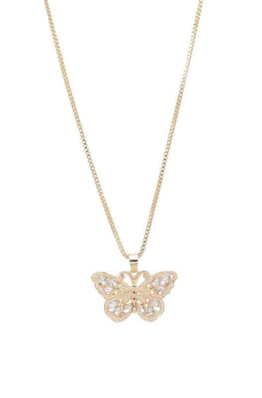 Dunns Clothing | Accessories | Brady Butterfly Pendant Necklace _ 147901 Gold