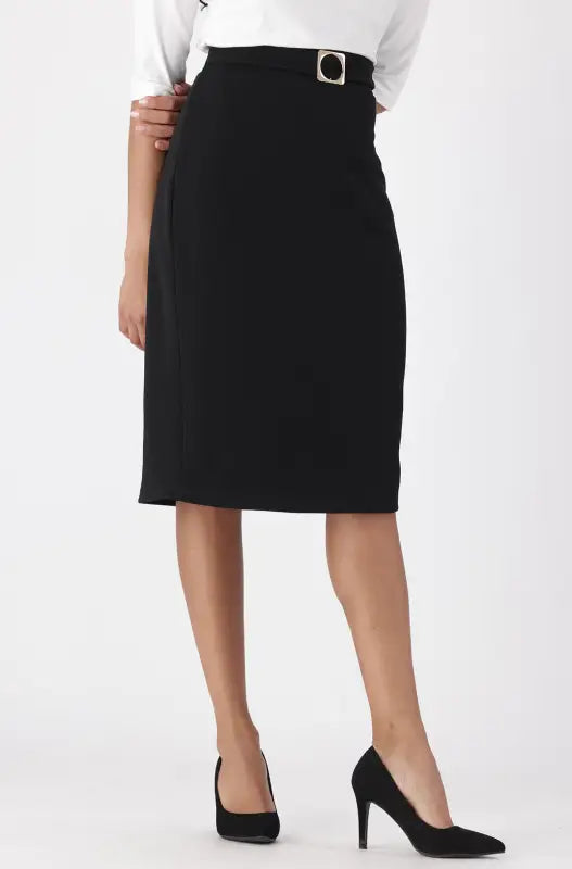 Dunns Clothing | Ladies Brandy Pencil Skirt _ 148346 Black