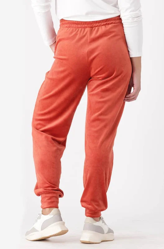 Dunns Clothing | Ladies | Britney Velour Jogger _ 145961 Orange