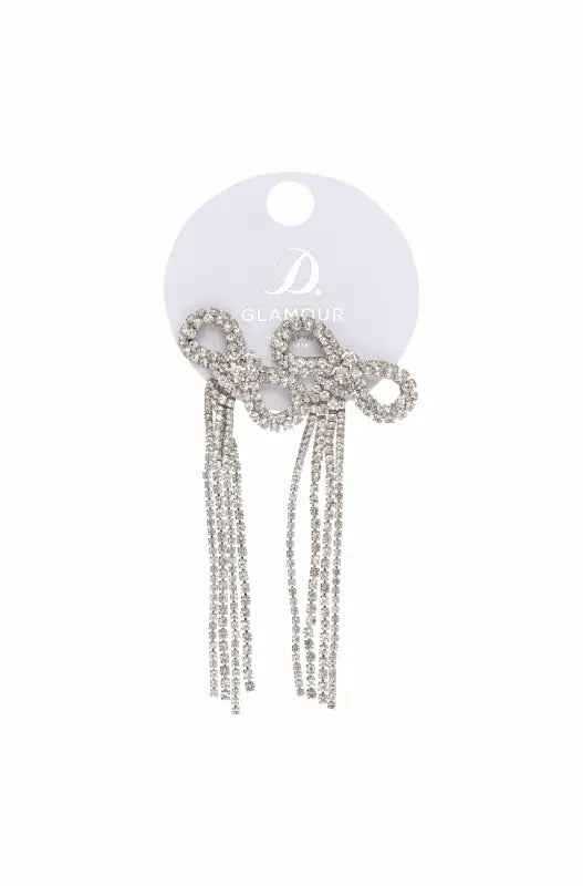 Dunns Clothing | Accessories | Brittney Bow Drop Earrings _ 144370 Silver