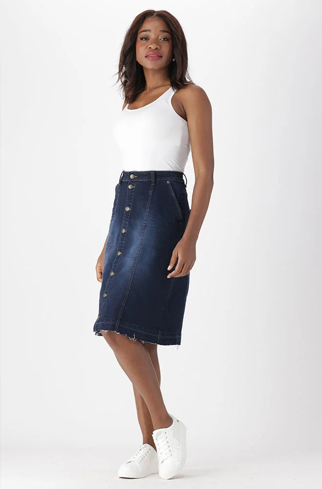 Button thru skirt clearance