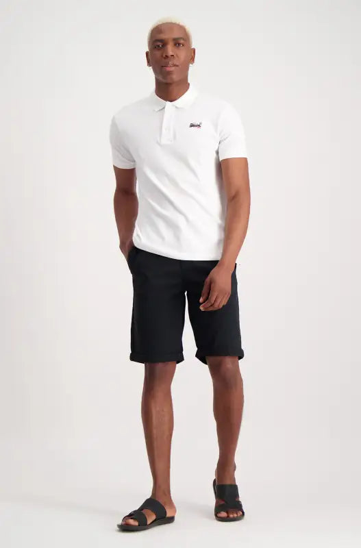 Dunns Clothing | Mens | Cardiff Chino Short _ 114870 Black