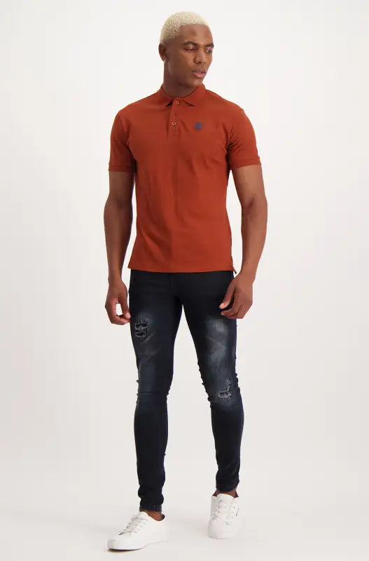 Dunns Clothing | Mens | Castlerock Golfer _ 113770 Rust