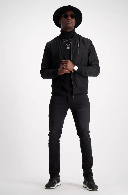 Dunns Clothing | Mens Cedar Slim Fit Jean _ 98115 Black