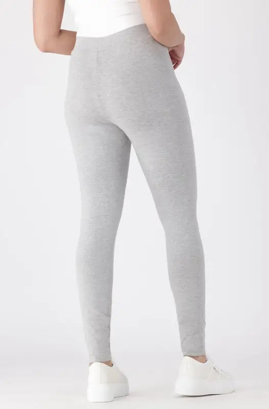 Dunns Clothing | Ladies Courtney Branded Leggings _ 143988 Grey Mel