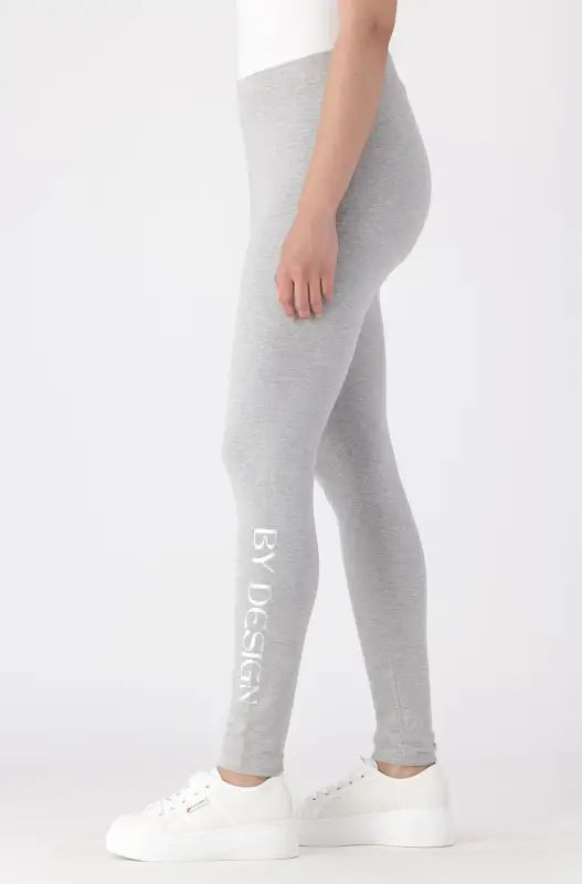 Dunns Clothing | Ladies Courtney Branded Leggings _ 143988 Grey Mel
