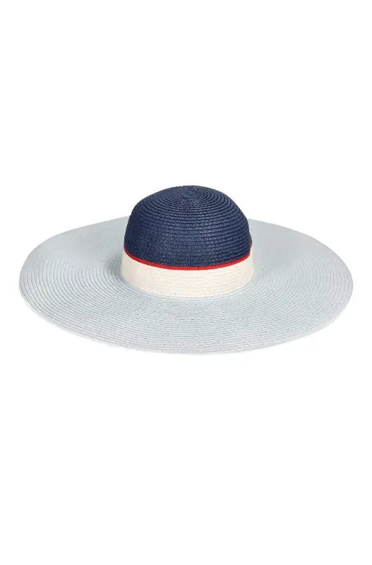 Dunns Clothing | Accessories | Chryshel Colourblock Wide Brim Hat _ 140360 Blue