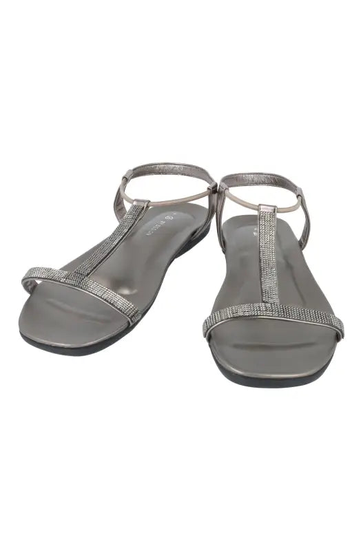 Dunns Clothing | Footwear Chrystal Comfort Sandal _ 143636 Pewter