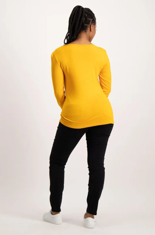 Dunns Clothing | Ladies | Cleo Crew Neck Tee _ 136377 Ocre