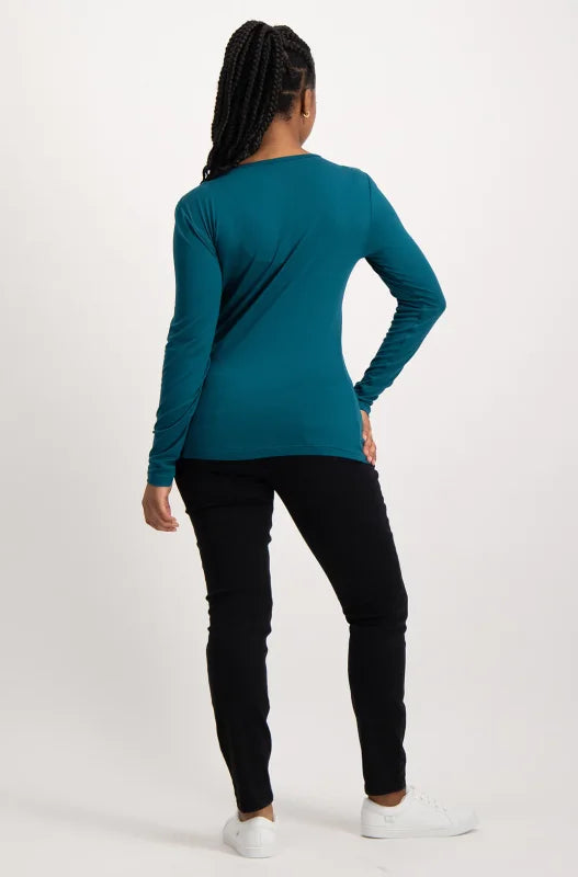 Dunns Clothing | Ladies | Cleo Crew Neck Tee _ 136519 Teal