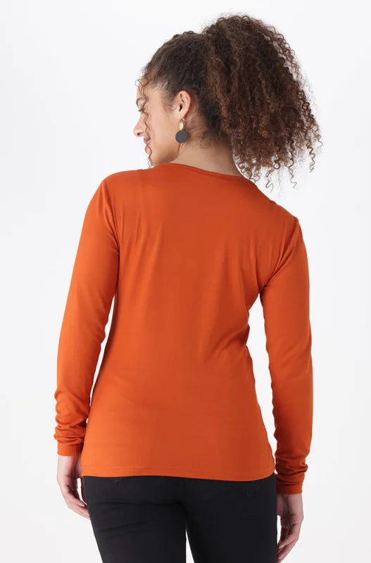 Dunns Clothing | Ladies | Cleo Crew Neck Tee _ 149079 Orange