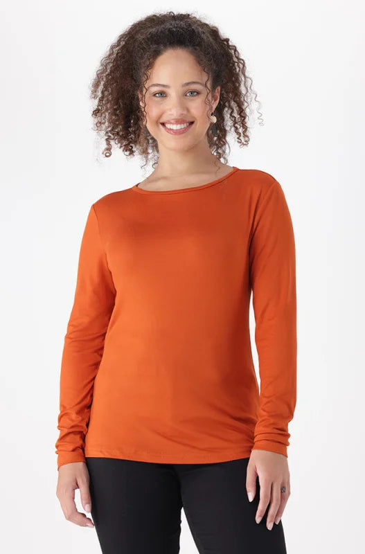 Dunns Clothing | Ladies | Cleo Crew Neck Tee _ 149079 Orange