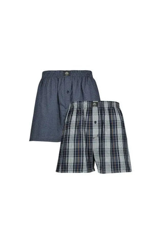 Dunns Clothing | Smalls | Cody Woven Boxers - 2 Pack _ 117905 Navy