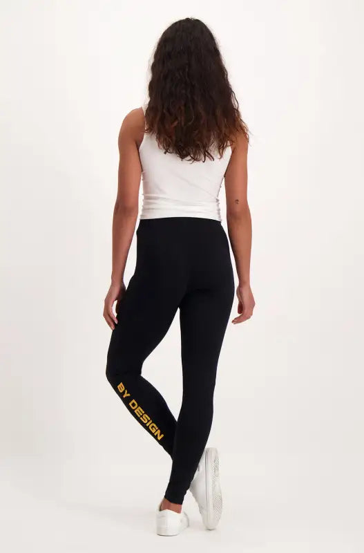 Dunns Clothing | Ladies Courtney Branded Leggings _ 141079 Black