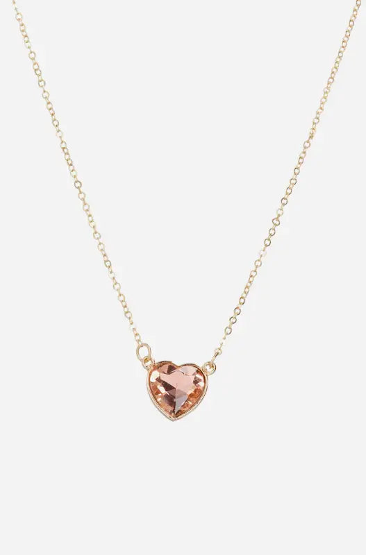 Dunns Clothing | Accessories Daisy Heart Pendant Necklace _ 143795 Gold