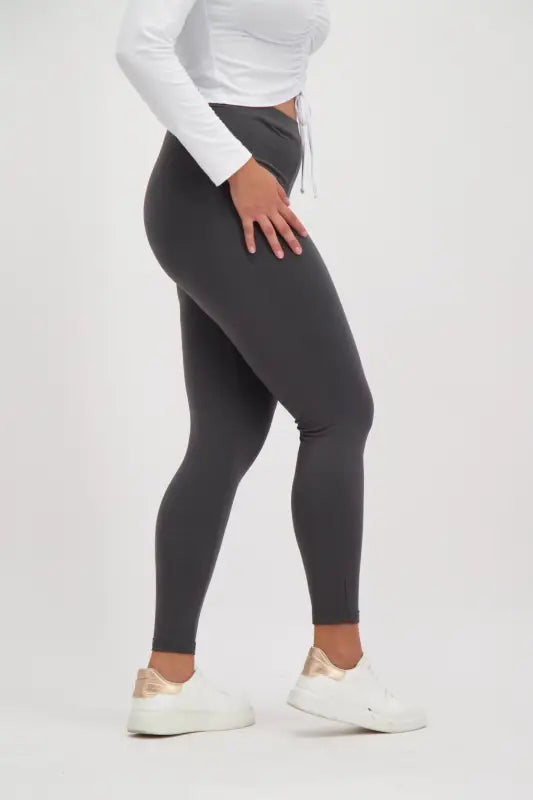 Dunns Clothing | Ladies Danay Essential Legging _ 130314 Charcoal