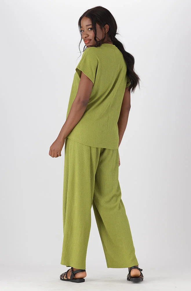 Dunns Clothing | Ladies | Edith Shortsleeve Portofino Top _ 151186 Green