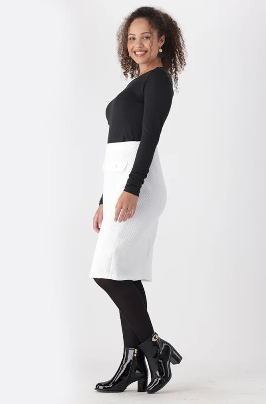 Dunns Clothing | Ladies | Elsa Suit Skirt _ 148223 Milk