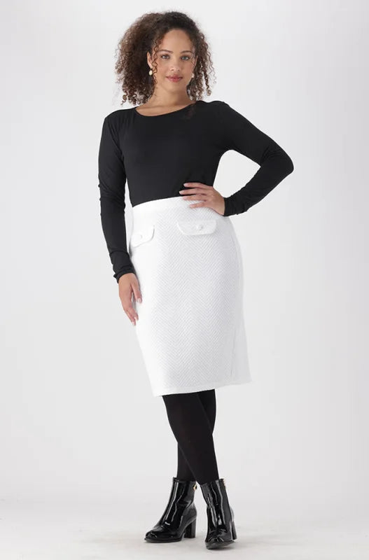 Dunns Clothing | Ladies | Elsa Suit Skirt _ 148223 Milk