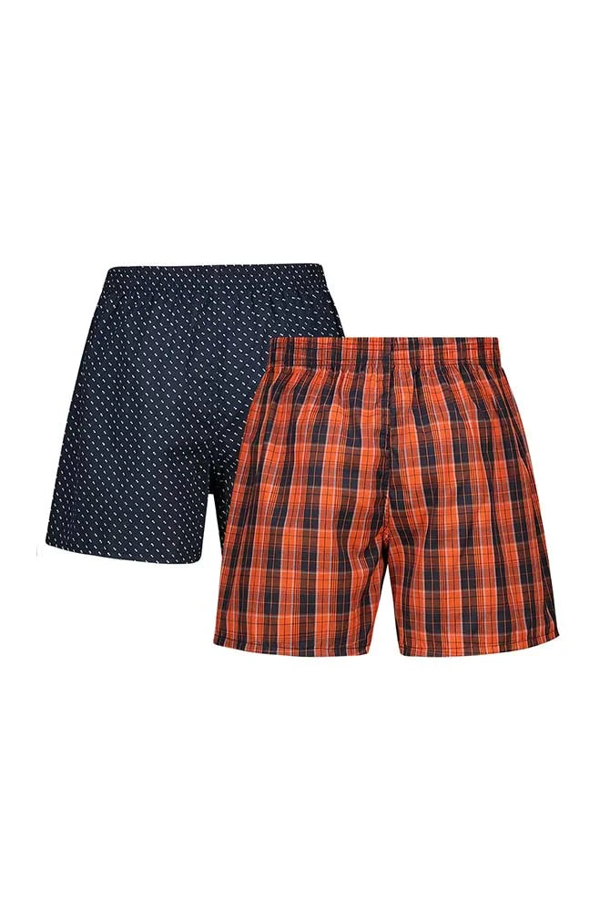 Dunns Clothing | Underwear | Ely Woven Boxers 2pk _ 150469 Orange