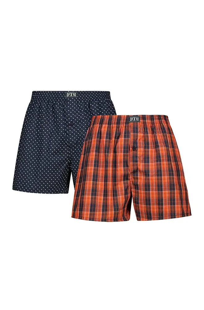 Dunns Clothing | Underwear | Ely Woven Boxers 2pk _ 150469 Orange