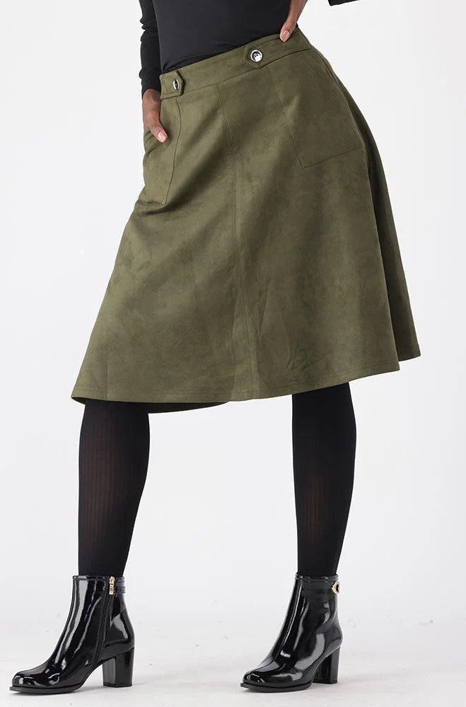 Ladies faux suede skirt online