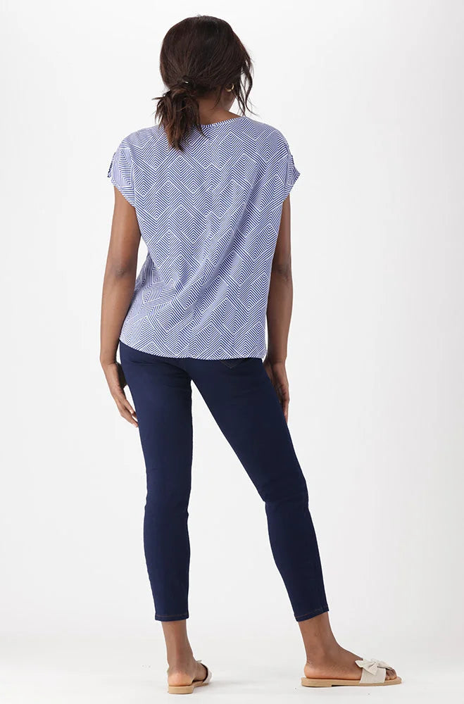 Dunns Clothing | Ladies | Emma Boxy Top _ 151261 Blue