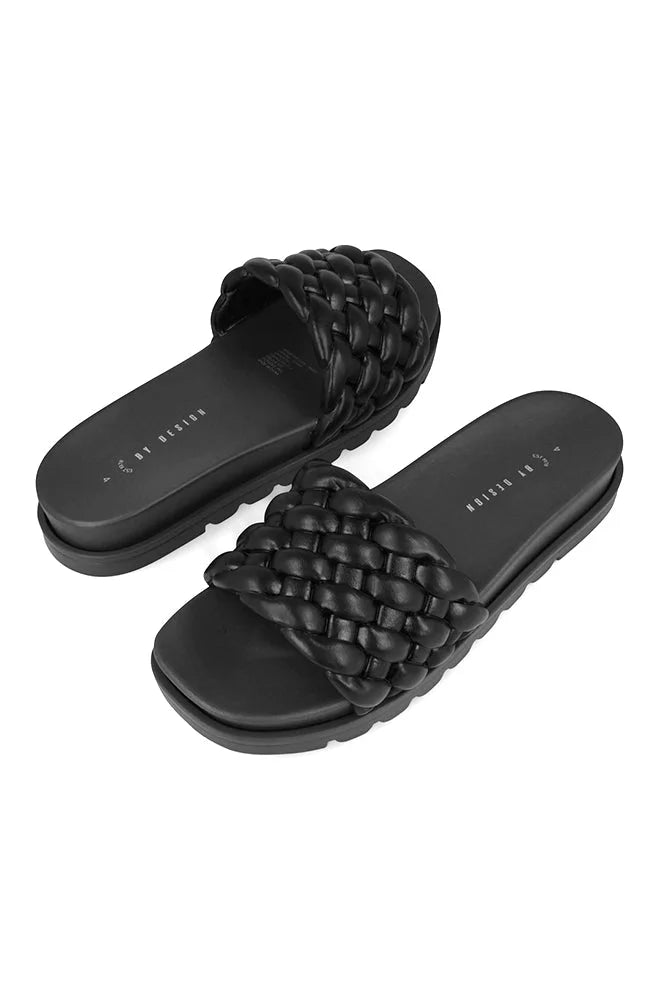 Dunns Clothing | Footwear | Estie Platform Slide _ 153444 Black