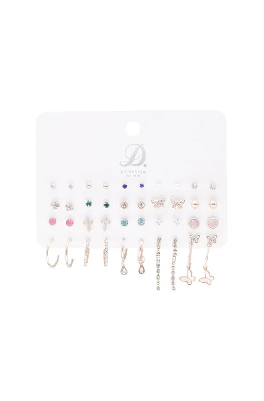 Dunns Clothing | Accessories | Flora 20 Pack Earrings _ 148678 Rose Gold